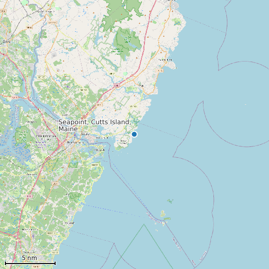 Map of Seapoint, Cutts Island, Maine Tide Prediction Station