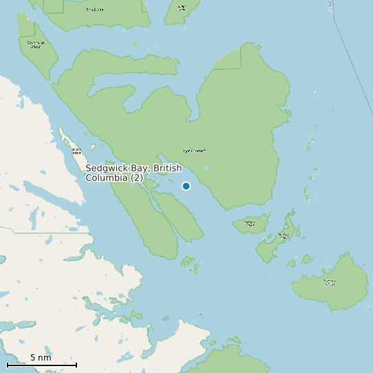 Map of Sedgwick Bay, British Columbia (2) Tide Prediction Station