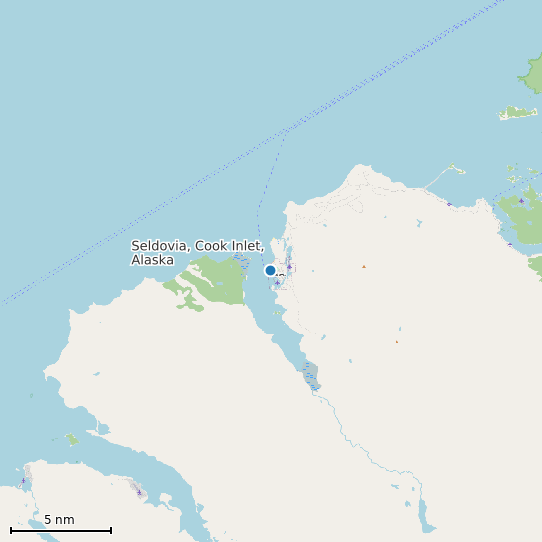 Map of Seldovia, Cook Inlet, Alaska Tide Prediction Station