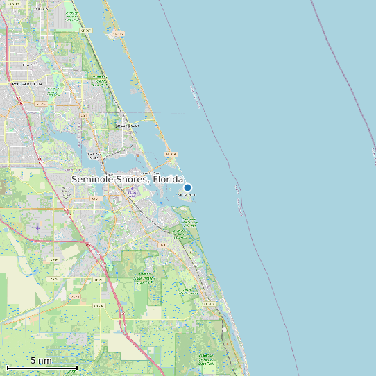 Map of Seminole Shores, Florida Tide Prediction Station