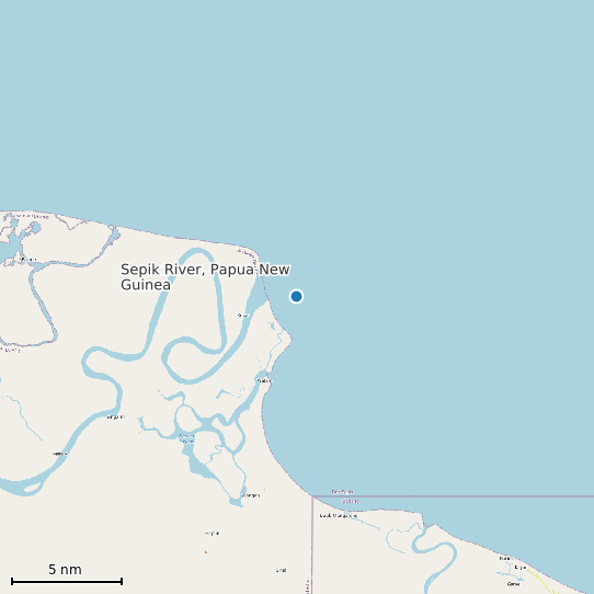 Map of Sepik River, Papua New Guinea Tide Prediction Station