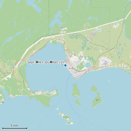 Map of Sept-�les, Qu�bec (2) Tide Prediction Station