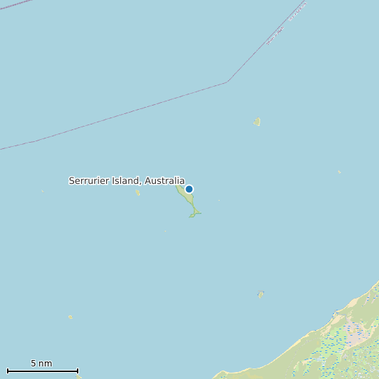 Map of Serrurier Island, Australia Tide Prediction Station