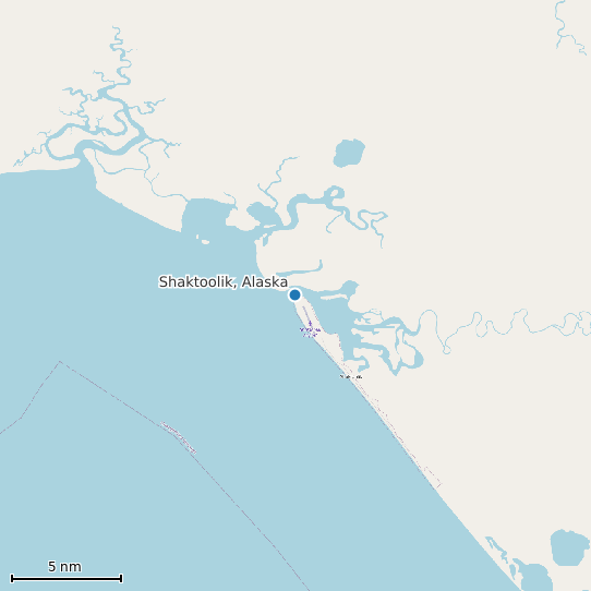Map of Shaktoolik, Alaska Tide Prediction Station