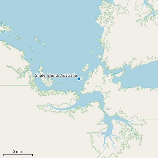 Map of Shale Island, Australia Tide Prediction Station
