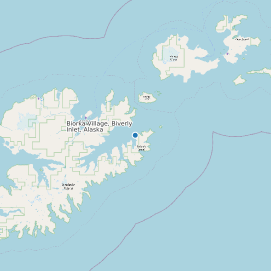 Map of Biorka Village, Biverly Inlet, Alaska Tide Prediction Station