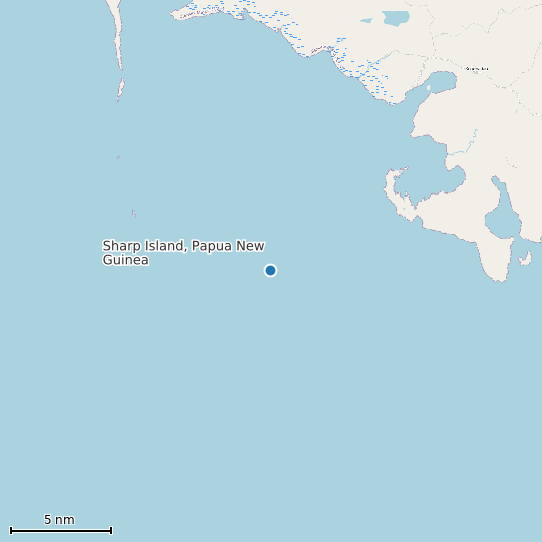 Map of Sharp Island, Papua New Guinea Tide Prediction Station