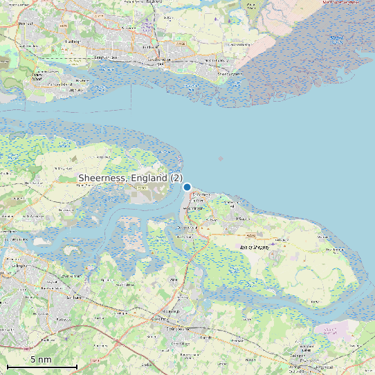 Map of Sheerness, England (2) Tide Prediction Station