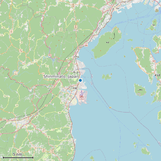 Map of Shinminato, Japan Tide Prediction Station