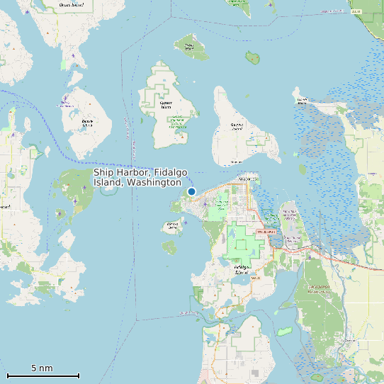 Map of Ship Harbor, Fidalgo Island, Washington Tide Prediction Station