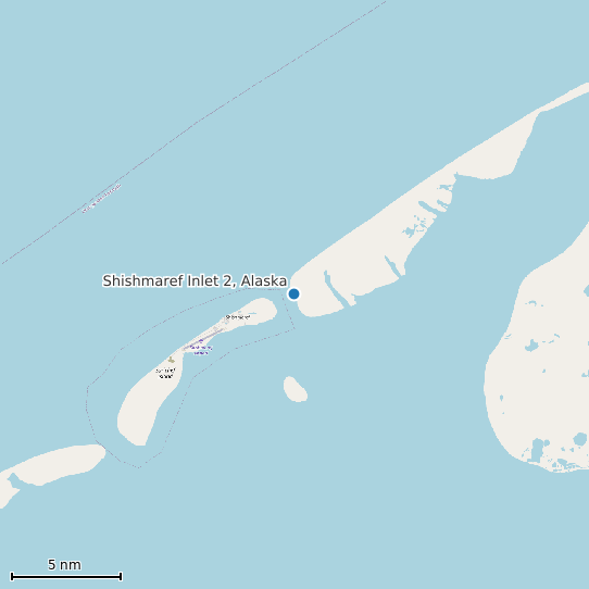 Map of Shishmaref Inlet 2, Alaska Tide Prediction Station
