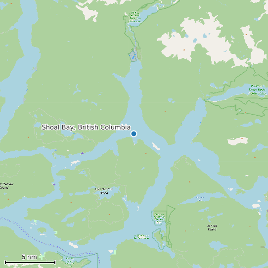 Map of Shoal Bay, British Columbia Tide Prediction Station