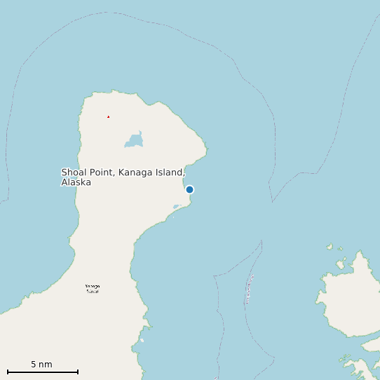 Map of Shoal Point, Kanaga Island, Alaska Tide Prediction Station
