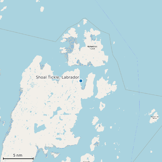 Map of Shoal Tickle, Labrador Tide Prediction Station