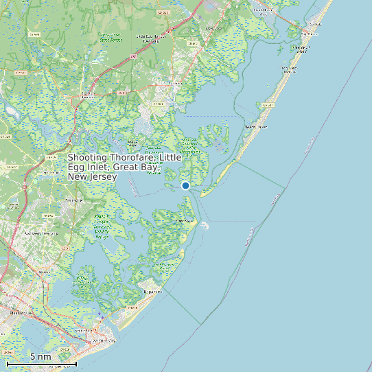Map of Shooting Thorofare, Little Egg Inlet, Great Bay, New Jersey Tide Prediction Station