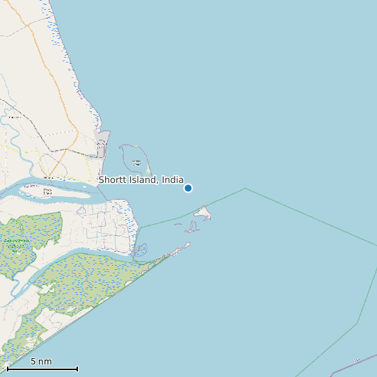 Map of Shortt Island, India Tide Prediction Station