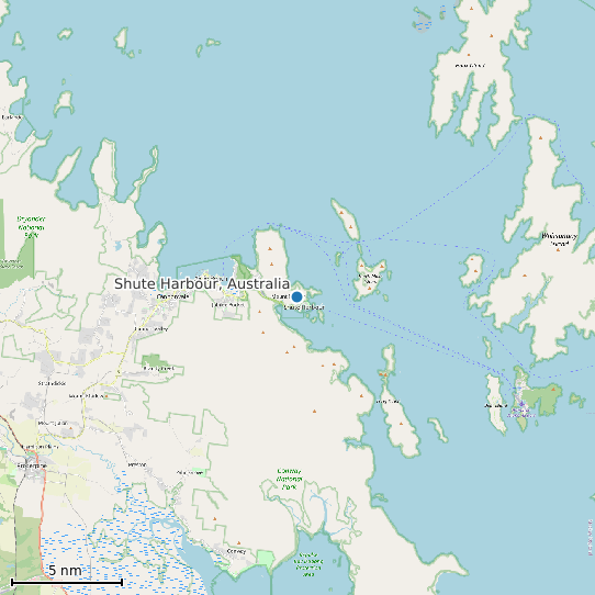 Map of Shute Harbour, Australia Tide Prediction Station