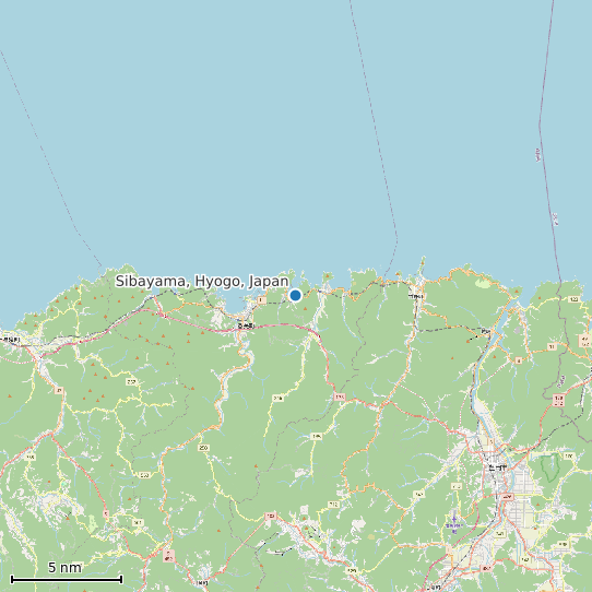 Map of Sibayama, Hyogo, Japan Tide Prediction Station