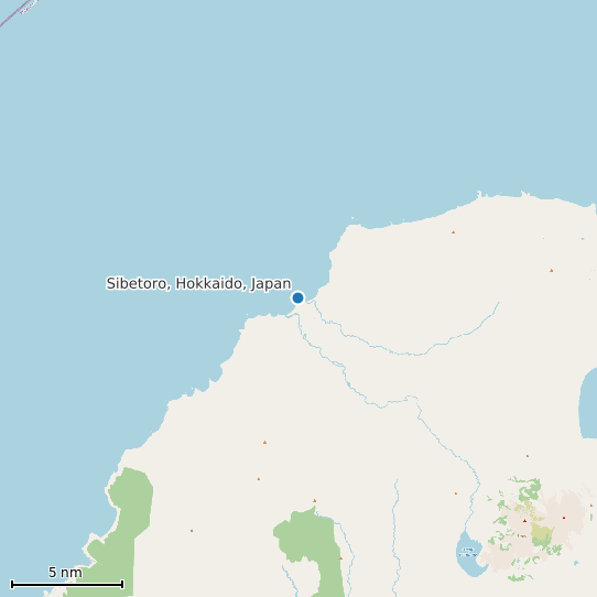 Map of Sibetoro, Hokkaido, Japan Tide Prediction Station