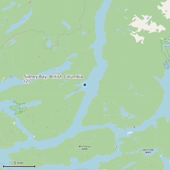 Map of Sidney Bay, British Columbia (2) Tide Prediction Station
