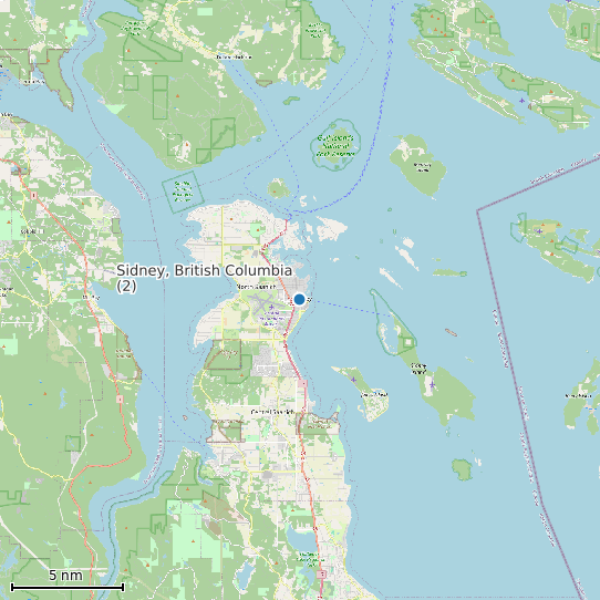 Map of Sidney, British Columbia (2) Tide Prediction Station