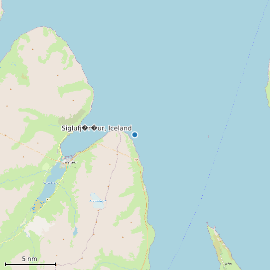 Map of Siglufj�r�ur, Iceland Tide Prediction Station