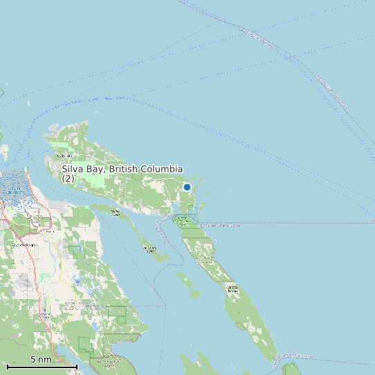 Map of Silva Bay, British Columbia (2) Tide Prediction Station