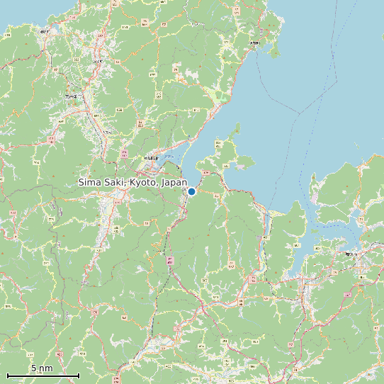 Map of Sima Saki, Kyoto, Japan Tide Prediction Station