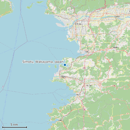 Map of Simotu, Wakayama, Japan Tide Prediction Station
