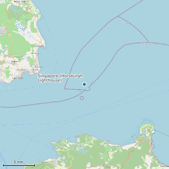 Map of Singapore (Horsburgh Lighthouse) Tide Prediction Station