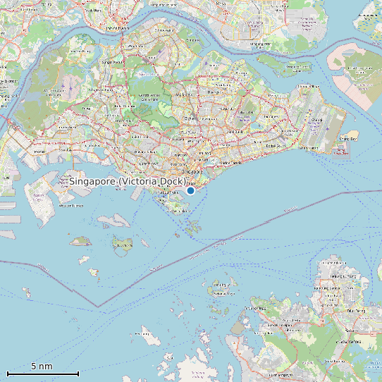 Map of Singapore (Victoria Dock) Tide Prediction Station