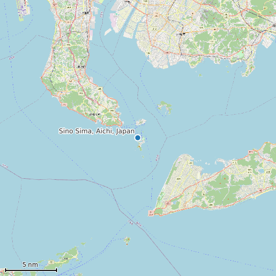Map of Sino Sima, Aichi, Japan Tide Prediction Station