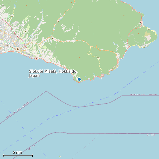 Map of Siokubi Misaki, Hokkaido, Japan Tide Prediction Station