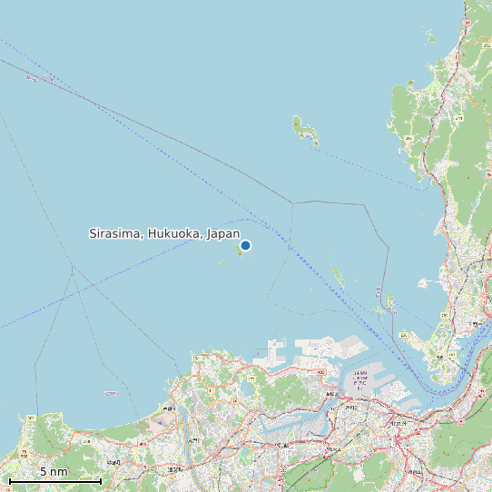 Map of Sirasima, Hukuoka, Japan Tide Prediction Station