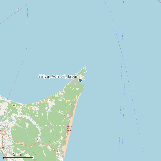 Map of Siriya, Aomori, Japan Tide Prediction Station