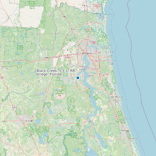 Map of Black Creek, S.C.L. RR. bridge, Florida Tide Prediction Station