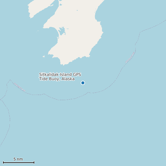 Map of Sitkalidak Island GPS Tide Buoy, Alaska Tide Prediction Station