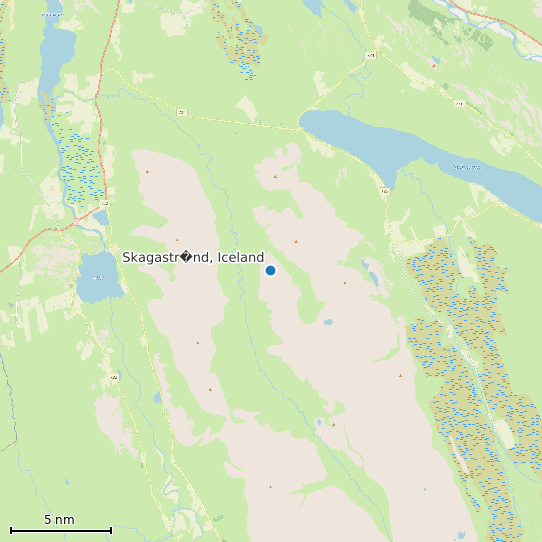 Map of Skagastr�nd, Iceland Tide Prediction Station