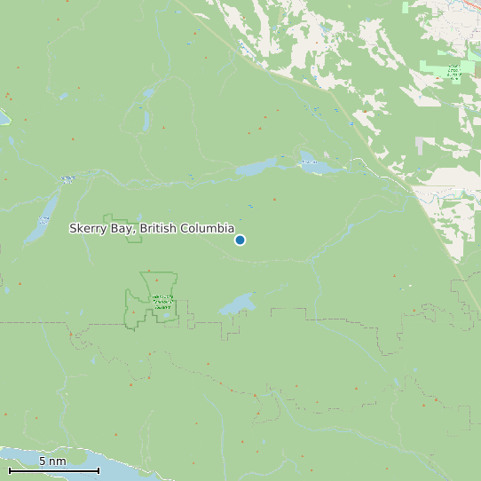 Map of Skerry Bay, British Columbia Tide Prediction Station