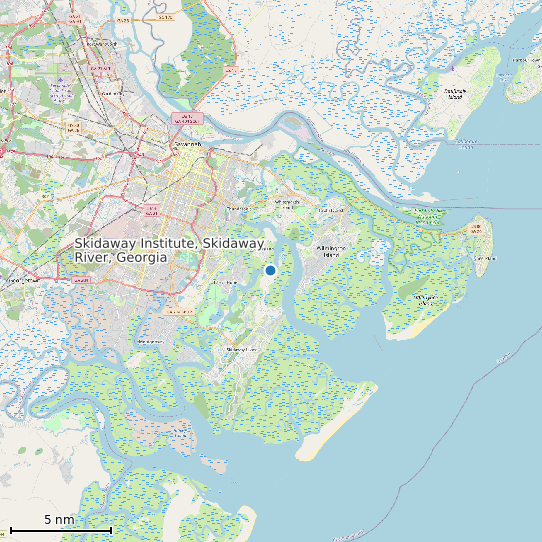 Map of Skidaway Institute, Skidaway River, Georgia Tide Prediction Station