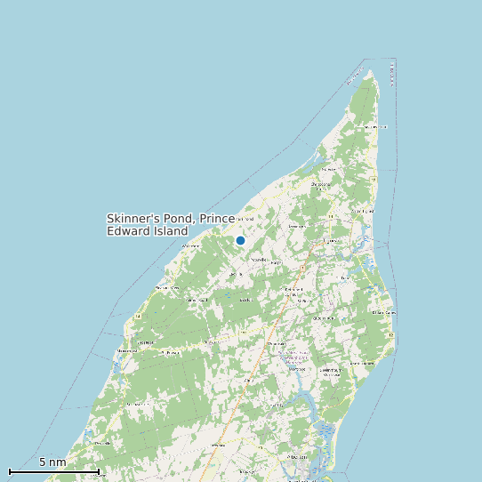 Map of Skinner's Pond, Prince Edward Island Tide Prediction Station