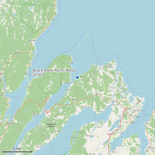 Map of Black Rock Point, Nova Scotia Tide Prediction Station