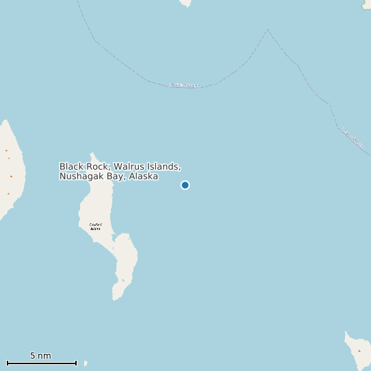 Map of Black Rock, Walrus Islands, Nushagak Bay, Alaska Tide Prediction Station