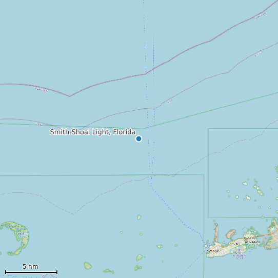 Map of Smith Shoal Light, Florida Tide Prediction Station