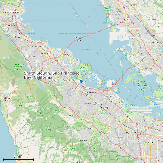 Map of Smith Slough, San Francisco Bay, California Tide Prediction Station