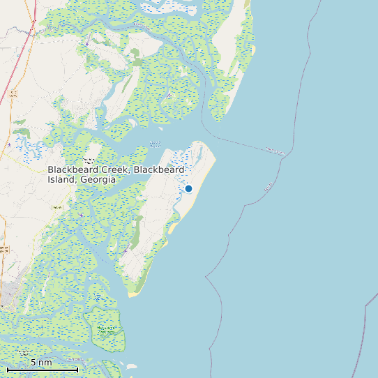 Map of Blackbeard Creek, Blackbeard Island, Georgia Tide Prediction Station