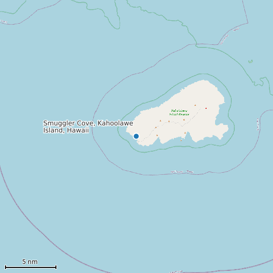 Map of Smuggler Cove, Kahoolawe Island, Hawaii Tide Prediction Station