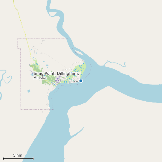 Map of Snag Point, Dillingham, Alaska Tide Prediction Station