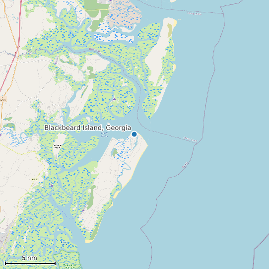 Map of Blackbeard Island, Georgia Tide Prediction Station