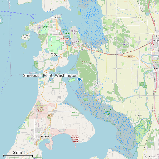 Map of Sneeoosh Point, Washington Tide Prediction Station